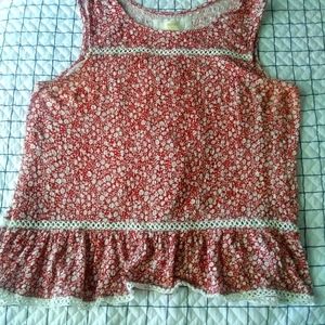 Floral sleeveless blouse